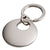 Branded Promotional ROUND METAL KEYRING in Matt Silver Keyring From Concept Incentives.