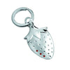 Branded Promotional STRAWBERRY METAL KEYRING in Silver Keyring From Concept Incentives.