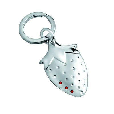 Branded Promotional STRAWBERRY METAL KEYRING in Silver Keyring From Concept Incentives.