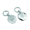 Branded Promotional APPLE with CRYSTALS METAL KEYRING in Silver Keyring From Concept Incentives.