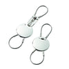 Branded Promotional DOUBLE CABLE METAL KEYRING in Silver Keyring From Concept Incentives.