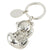 Branded Promotional BEAR LUCKY CHARM METAL KEYRING in Silver Keyring From Concept Incentives.