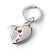 Branded Promotional LOVE HEART METAL KEYRING in Silver Keyring From Concept Incentives.