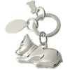 Branded Promotional DOG METAL KEYRING in Silver Keyring From Concept Incentives.