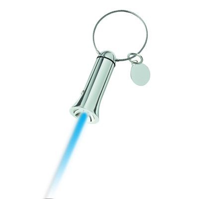 Branded Promotional METAL KEYRING with Light in Silver Keyring From Concept Incentives.