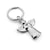 Branded Promotional ANGEL with CRYSTAL METAL KEYRING in Silver Keyring From Concept Incentives.