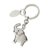 Branded Promotional SMALL ELEPHANT METAL KEYRING in Silver Keyring From Concept Incentives.