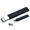 Branded Promotional METAL PENCIL HOLDER in Silver with Blitz Sharpener Pencil Case From Concept Incentives.