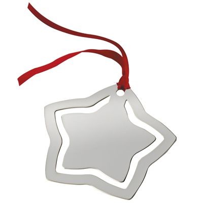 Branded Promotional STAR METAL BOOKMARK in Silver Bookmark From Concept Incentives.