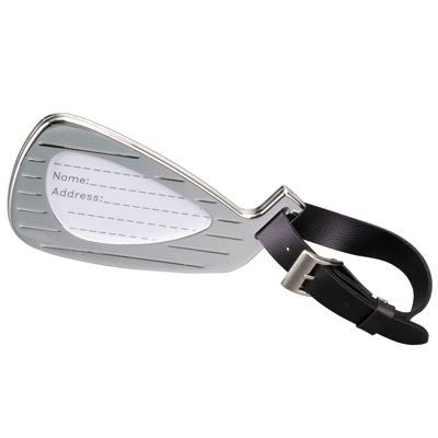 Branded Promotional GOLF METAL LUGGAGE TAG in Silver Luggage Tag From Concept Incentives.