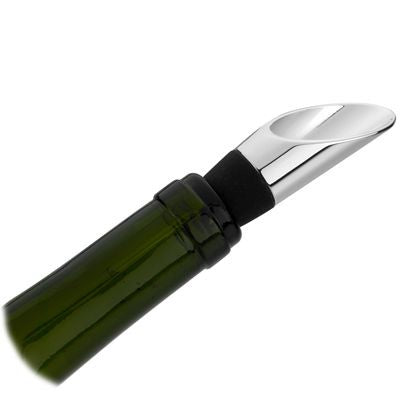 Branded Promotional METAL WINE BOTTLE POURER in Silver Bottle Pourer From Concept Incentives.