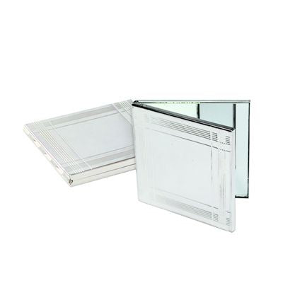 Branded Promotional MARVIN DOUBLE METAL LADIES HANDBAG COMPACT MIRROR in Silver Mirror From Concept Incentives.