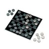 Branded Promotional DRAUGHTS & CHESS GAME in Silver Chess Game Set From Concept Incentives.