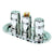 Branded Promotional TRIS CRUET SET in Silver Cruet Set From Concept Incentives.