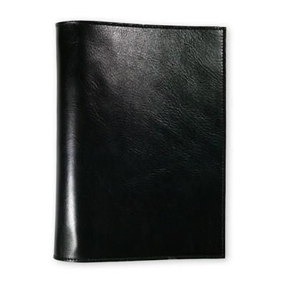 Branded Promotional ECO VERDE GENUINE LEATHER NON-ZIPPED A4 RING BINDER in Black Ring Binder From Concept Incentives.