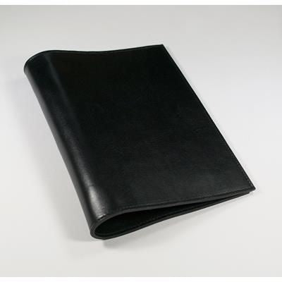 Branded Promotional ECO VERDE GENUINE LEATHER NON-ZIPPED A5 RING BINDER in Black Ring Binder From Concept Incentives.