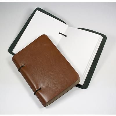 Branded Promotional ECO VERDE GENUINE LEATHER NOTE BOOK Jotter From Concept Incentives.