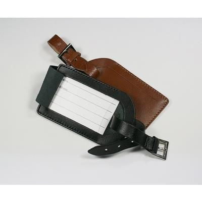 Branded Promotional ECO VERDE GENUINE LEATHER LUGGAGE TAG Luggage Tag From Concept Incentives.