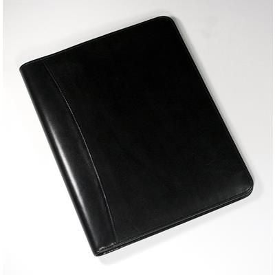 Branded Promotional ECO VERDE GENUINE LEATHER A4 CONFERENCE FOLDER Unzipped Conference Folder From Concept Incentives.