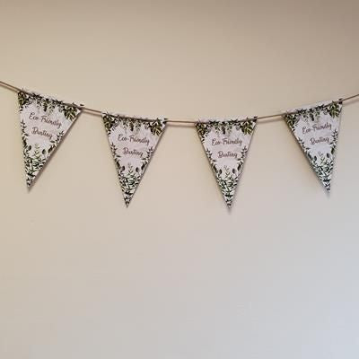 Branded Promotional A5 ECO FRIENDLY PAPER BUNTING ON NATURAL WOOL WEBBING Bunting From Concept Incentives.