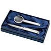 Branded Promotional METAL LETTER OPENER & MAGNIFIER GLASS in Silver Desk Gift Set From Concept Incentives.