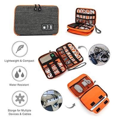 Branded Promotional NYLON ELECTRONICS ORGANIZER Notebooks & Notepads From Concept Incentives.