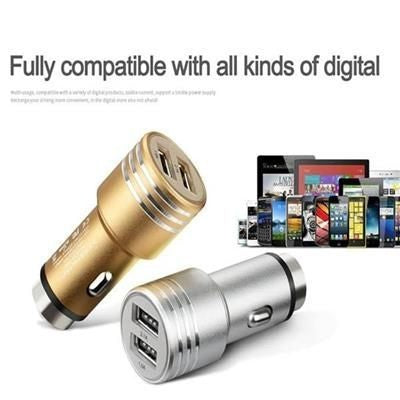 Branded Promotional CAR CHARGER with Emergency Safety Hammer Charger From Concept Incentives.