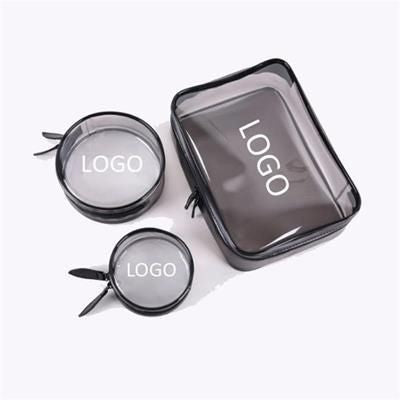 Branded Promotional 3-IN-1 TRAVEL TOILETRY SET Cosmetics Bag From Concept Incentives.