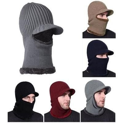 Branded Promotional BALACLAVA WINTER KNIT CAP VISOR Hat From Concept Incentives.