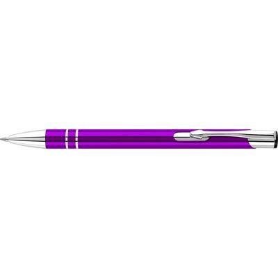 Branded Promotional ELECTRA ALUMINIUM METAL BALL PEN in Purple Pen From Concept Incentives.