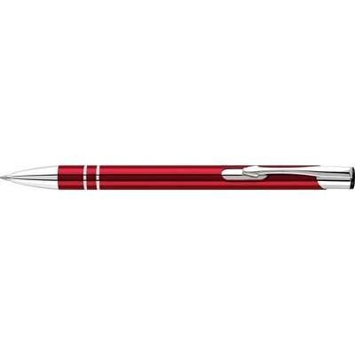 Branded Promotional ELECTRA ALUMINIUM METAL BALL PEN in Red Pen From Concept Incentives.