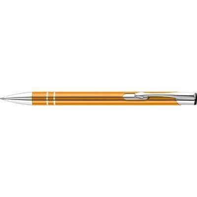 Branded Promotional ELECTRA ALUMINIUM METAL BALL PEN in Orange Pen From Concept Incentives.