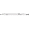 Branded Promotional ELECTRA TOUCH BALL PEN in White with Silver Chrome Trim Pen From Concept Incentives.