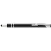 Branded Promotional ELECTRA TOUCH BALL PEN in Black with Silver Chrome Trim Pen From Concept Incentives.