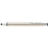 Branded Promotional ELECTRA TOUCH BALL PEN in Gold with Silver Chrome Trim Pen From Concept Incentives.