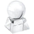 Branded Promotional BALL AND BASE PAPERWEIGHT in White Glass Paperweight From Concept Incentives.