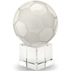 Branded Promotional BALL AND BASE WHITE GLASS FOOTBALL PAPERWEIGHT Paperweight From Concept Incentives.