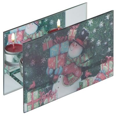 Branded Promotional GLASS TEA LIGHT CANDLE HOLDER FOR 2 CANDLE Candle Holder From Concept Incentives.