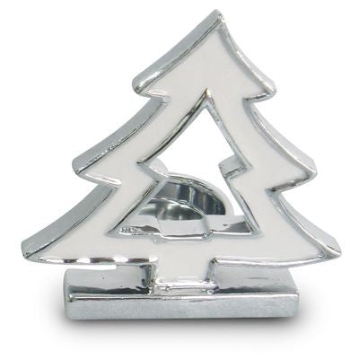 Branded Promotional CERAMIC POTTERY CHRISTMAS TREE Candle Holder From Concept Incentives.