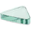 Branded Promotional TRIANGLE GREEN GLASS PAPERWEIGHT Paperweight From Concept Incentives.