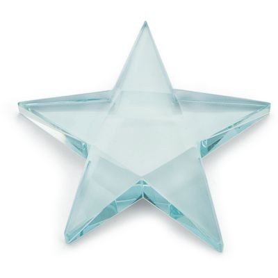 Branded Promotional STAR GREEN GLASS PAPERWEIGHT Paperweight From Concept Incentives.