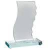 Branded Promotional GLASS TROPHY AWARD with Green Base Award From Concept Incentives.