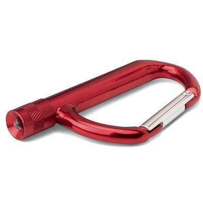 Branded Promotional CARABINER LED TORCH in Red Torch From Concept Incentives.