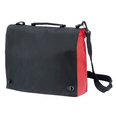 Branded Promotional BRIEFCASE BUSINESS BAG in Black & Red Bag From Concept Incentives.