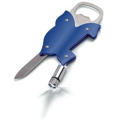 Branded Promotional BUTTERFLY SHAPE MULTI TOOL KEYRING in Blue Multi Tool From Concept Incentives.