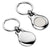 Branded Promotional LEON SHINY SILVER METAL KEYRING with Matt Metal Inlay Keyring From Concept Incentives.