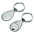 Branded Promotional QUARTZ SHINY SILVER METAL KEYRING with Matt Metal Inlay Keyring From Concept Incentives.