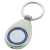 Branded Promotional ANTHONY METAL KEYRING in Silver & Blue Keyring From Concept Incentives.