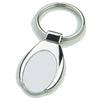 Branded Promotional ANDREW SHINY SILVER METAL KEYRING with Matt Metal Inlay Keyring From Concept Incentives.