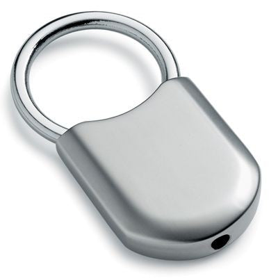 Branded Promotional MATT SILVER METAL KEYRING with Hook Keyring From Concept Incentives.